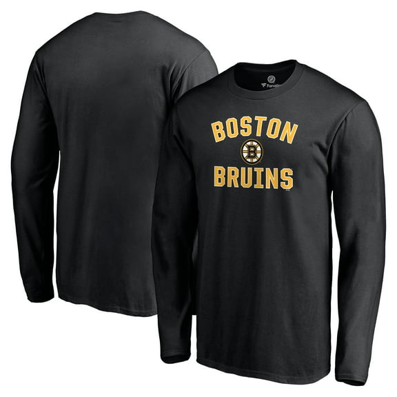 Men's Black Boston Bruins Victory Arch Long Sleeve T-Shirt