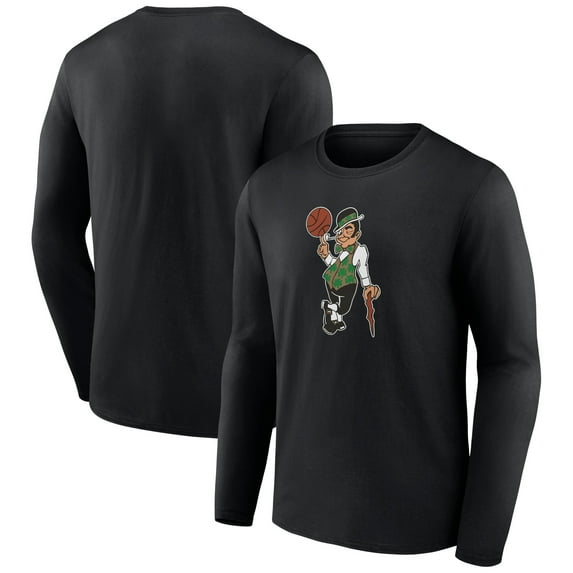 Men's Black Boston Celtics Alternate Logo Long Sleeve T-Shirt