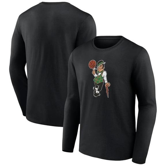Men's Black Boston Celtics Alternate Logo Long Sleeve T-Shirt