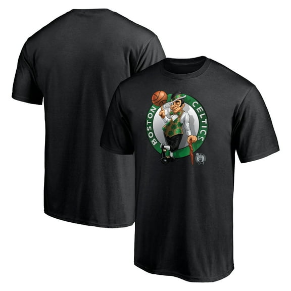 Men's  Black Boston Celtics Midnight Mascot T-Shirt