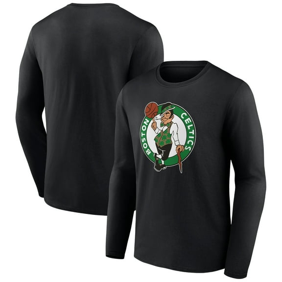 Men's Black Boston Celtics Primary Logo Long Sleeve T-Shirt