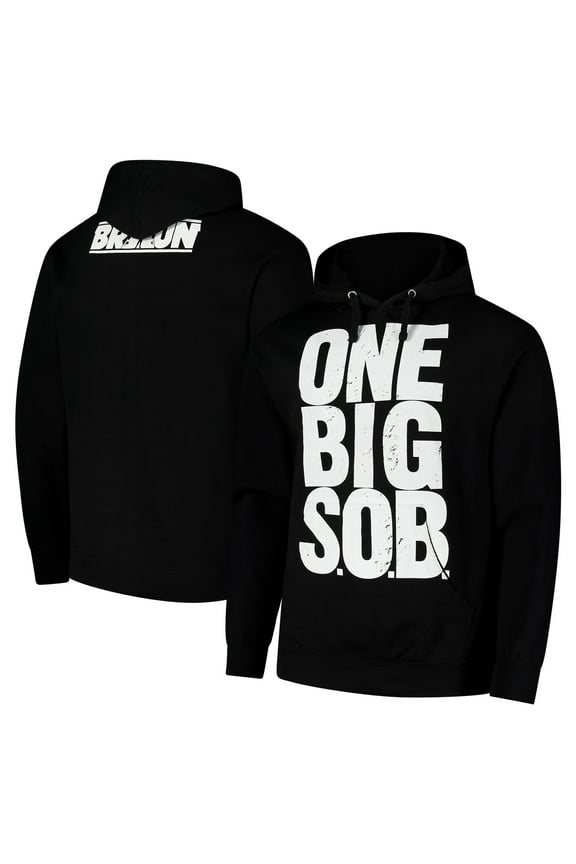 Men's Black Braun Strowman One Big S.O.B. Pullover Hoodie