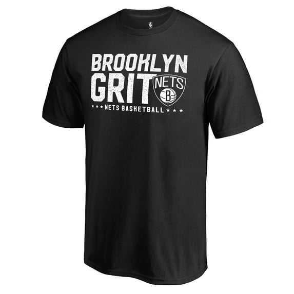 Men's Black Brooklyn Nets Grit Stack Hometown Collection T-Shirt