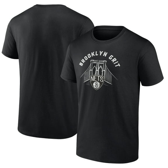 Men's Black Brooklyn Nets Half Court Offense T-Shirt
