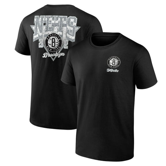 Men's Logo Athletic Black Brooklyn Nets Never Over T-Shirt