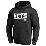 Mens Black Brooklyn Nets Onside Stripe Pullover Hoodie