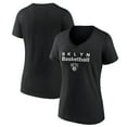 thumbnail image 1 of Men's Black Brooklyn Nets Pick & Roll Coverage V-Neck T-Shirt, 1 of 3