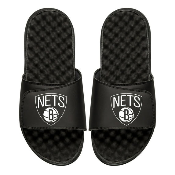Men's Black Brooklyn Nets Primary iSlide Sandals