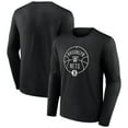 thumbnail image 1 of Men's Black Brooklyn Nets Tip-Off Long Sleeve T-Shirt, 1 of 3