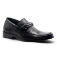 thumbnail image 1 of Men's Black Buckle Classic Square Toe Slip On Loafers Dress Shoes, Black, Sz 10.5, 1 of 6