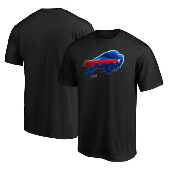 Men's Black Buffalo Bills Midnight Mascot Team Logo T-Shirt
