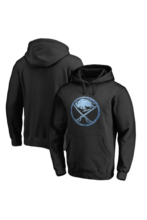 Men's Black Buffalo Sabres Rinkside Pond Hockey Pullover Hoodie
