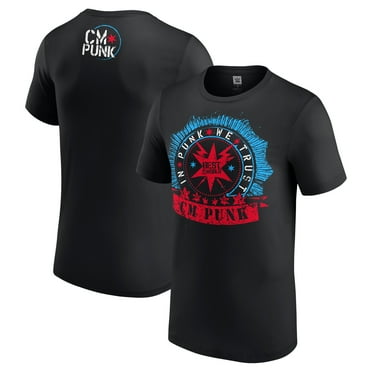 Men's Black CM Punk In Punk We Trust Badge T-Shirt