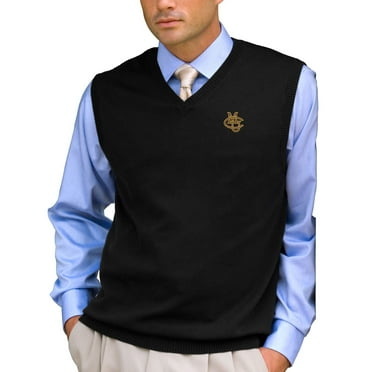 Men's Black CMU Mavericks Milano Knit Sweater Vest