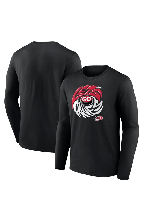 Men's Black Carolina Hurricanes Native Long Sleeve T-Shirt