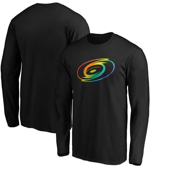Men's Black Carolina Hurricanes Team Pride Logo Long Sleeve T-Shirt