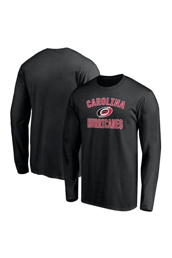 Men's Black Carolina Hurricanes Victory Arch Long Sleeve T-Shirt