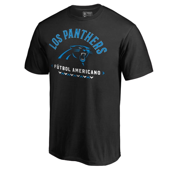 Men's Black Carolina Panthers Futbol Americano T-Shirt