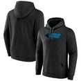 thumbnail image 1 of Men's Black Carolina Panthers Logo Team Lockup Fitted Pullover Hoodie, 1 of 3