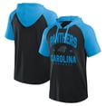 thumbnail image 1 of Men's Logo Athletic Black Carolina Panthers Prime Hoodie T-Shirt, 1 of 3