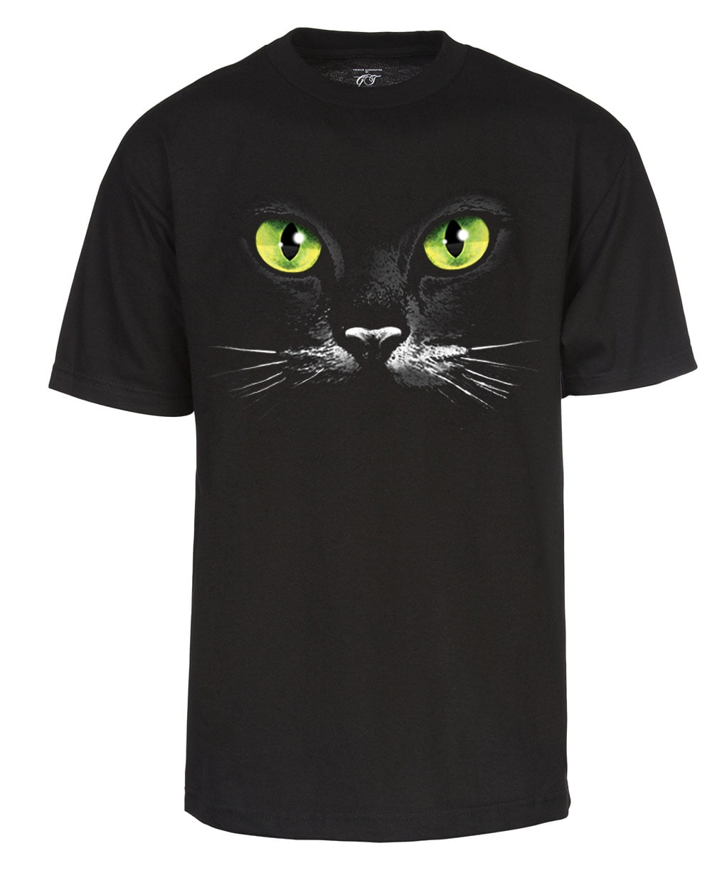 Men's Black Cat Short-Sleeve Black T-Shirt - 3X-Large - Walmart.com
