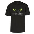 thumbnail image 1 of Men's Black Cat Short-Sleeve Black T-Shirt - Medium, 1 of 3