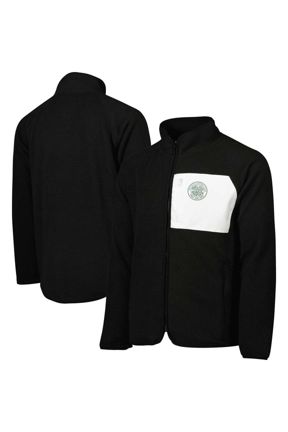 Men's Black Celtic Pile Raglan Full-Zip Jacket