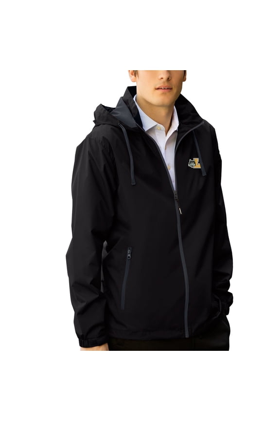 Men's Black/Charcoal Loyola Chicago Ramblers Club Full-Zip Hooded Jacket