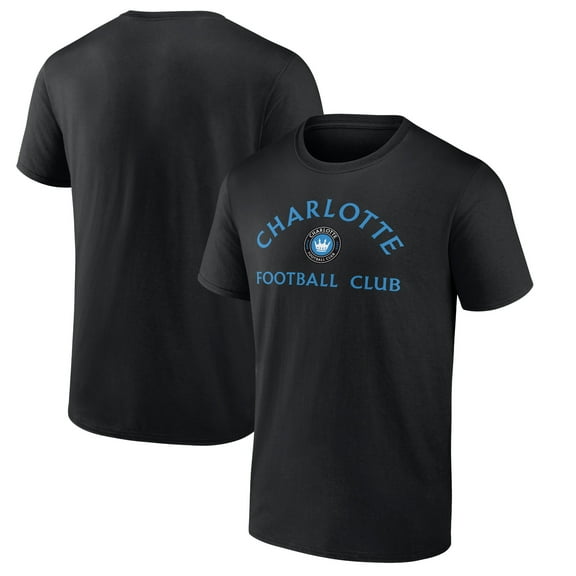 Men's Black Charlotte FC Heart and Soul T-Shirt