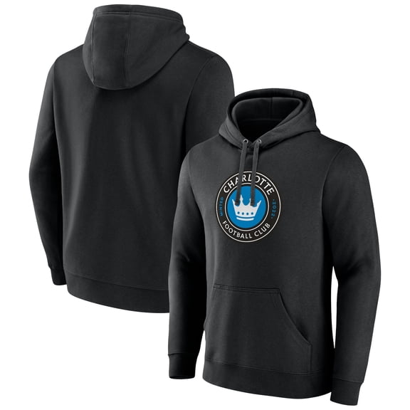Men's Black Charlotte FC Official Logo Pullover Hoodie