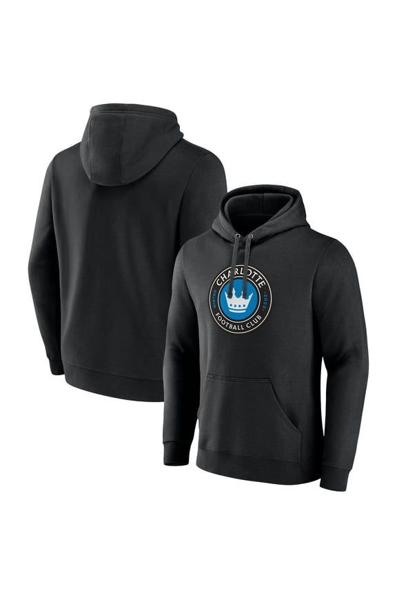 Men's Black Charlotte FC Official Logo Pullover Hoodie