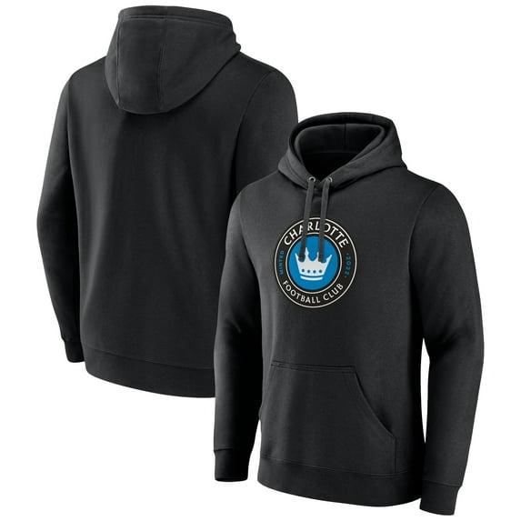 Men's Black Charlotte FC Official Logo Pullover Hoodie