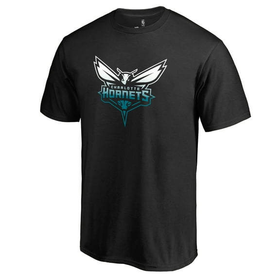 Men's Black Charlotte Hornets Gradient Logo T-Shirt