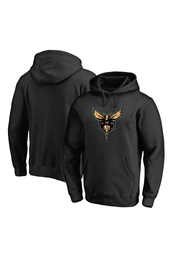 Men's Black Charlotte Hornets Hardwood Pullover Hoodie
