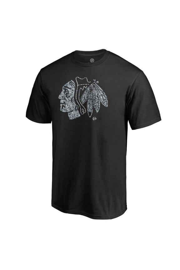 Men's Black Chicago Blackhawks Static Logo T-Shirt