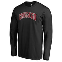 Men's Black Chicago Bulls Alternate Logo Long Sleeve T-Shirt