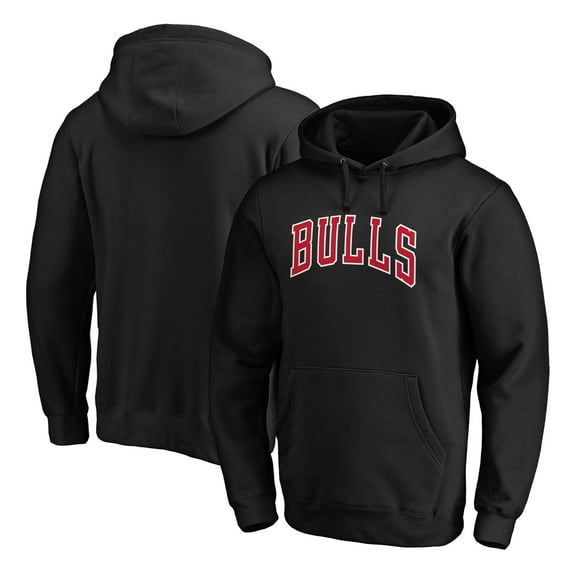 Men's Black Chicago Bulls Wordmark Alternate Pullover Hoodie