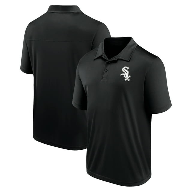 Chicago White Sox Men's Black Run Hard Poly Polo, Up to Size 3XL