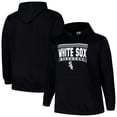 thumbnail image 1 of Men's  Black Chicago White Sox Stack Fleece Pullover Hoodie, 1 of 3