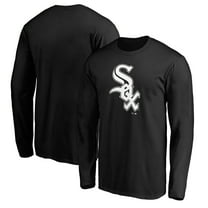 Men's Black Chicago White Sox Team Official Logo Long Sleeve T-Shirt