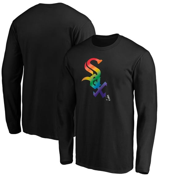 Men's Black Chicago White Sox Team Pride Logo Long Sleeve T-Shirt