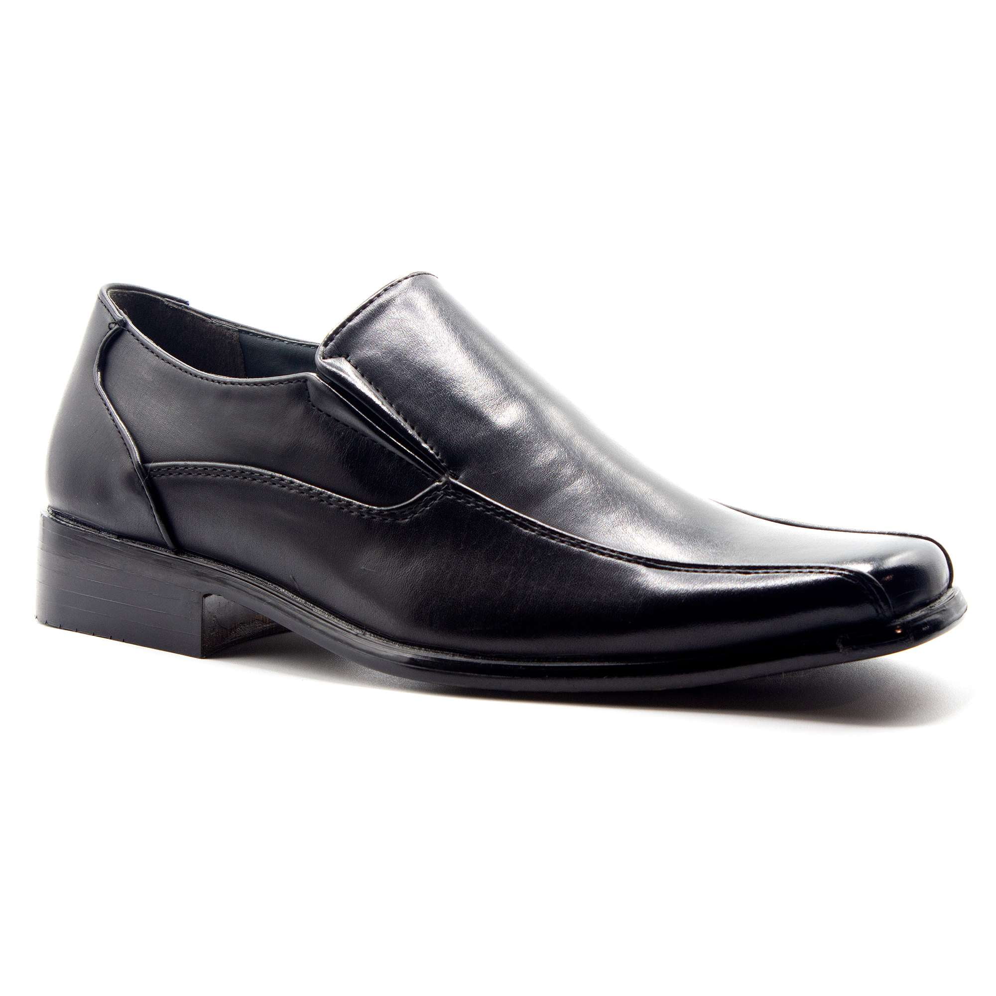 Men’s Black Dress Loafers Slip On Square Toe Formal Work Shoes 12M JF Men Fashion Comfort Classic Square Toe Slip On Loafers  main image 4