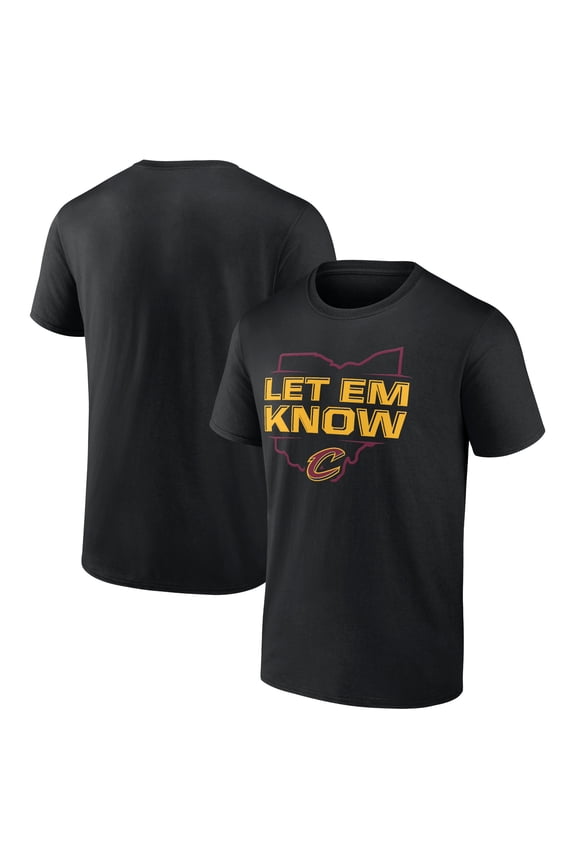 Men's Black Cleveland Cavaliers Hometown Collection Let Em Know T-Shirt
