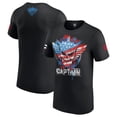 thumbnail image 1 of Men's Black Cody Rhodes Captain T-Shirt, 1 of 3