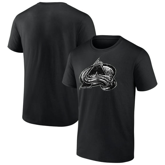 Men's Black Colorado Avalanche Iced Out T-Shirt