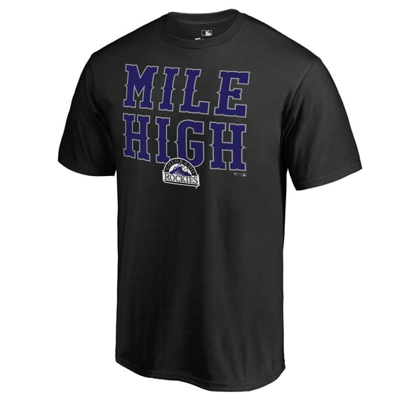 Men's Black Colorado Rockies Hometown Collection Mile High T-Shirt