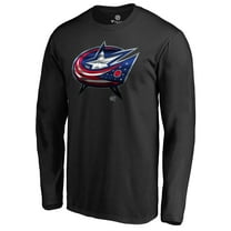 Men's Black Columbus Blue Jackets Midnight Mascot Long Sleeve T-Shirt