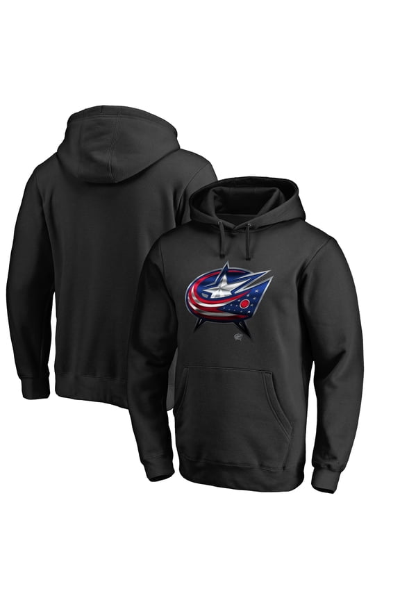 Men's Black Columbus Blue Jackets Midnight Mascot Pullover Hoodie