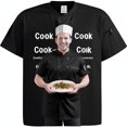 Men's Black Cook Shirt with 'COOK' Print Styleish Professional and