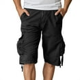 thumbnail image 1 of Men's Black Cotton Work Shorts for Summer - Sizes 29 - 38, with Pockets, 1 of 4